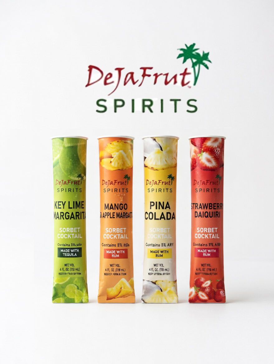 DeJaFrut Spirits sorbet cocktail lineup